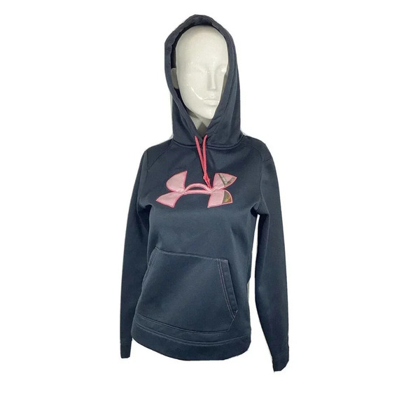 Under Armour Hoodie Semi-Fitted Coldgear Big Camo logo size SM - Picture 1 of 4